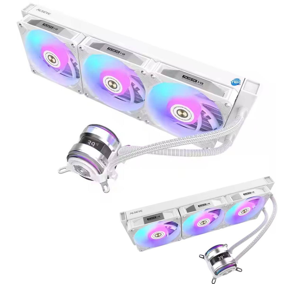 Dissipatore A Liquido Cpu Con Lcd Gaming Rgb 360mm Lga 1851 Am5 1700 1200 Am4-1