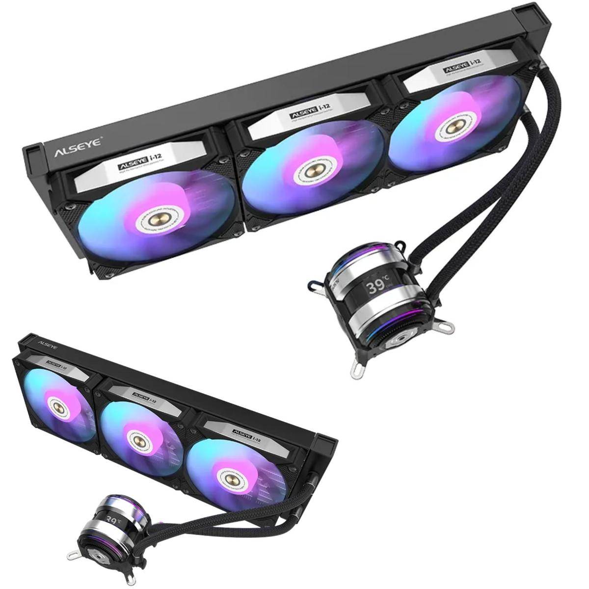 Dissipatore A Liquido Cpu Con Lcd Gaming Rgb 360mm Lga 1851 Am5 1700 1200 Am4-1