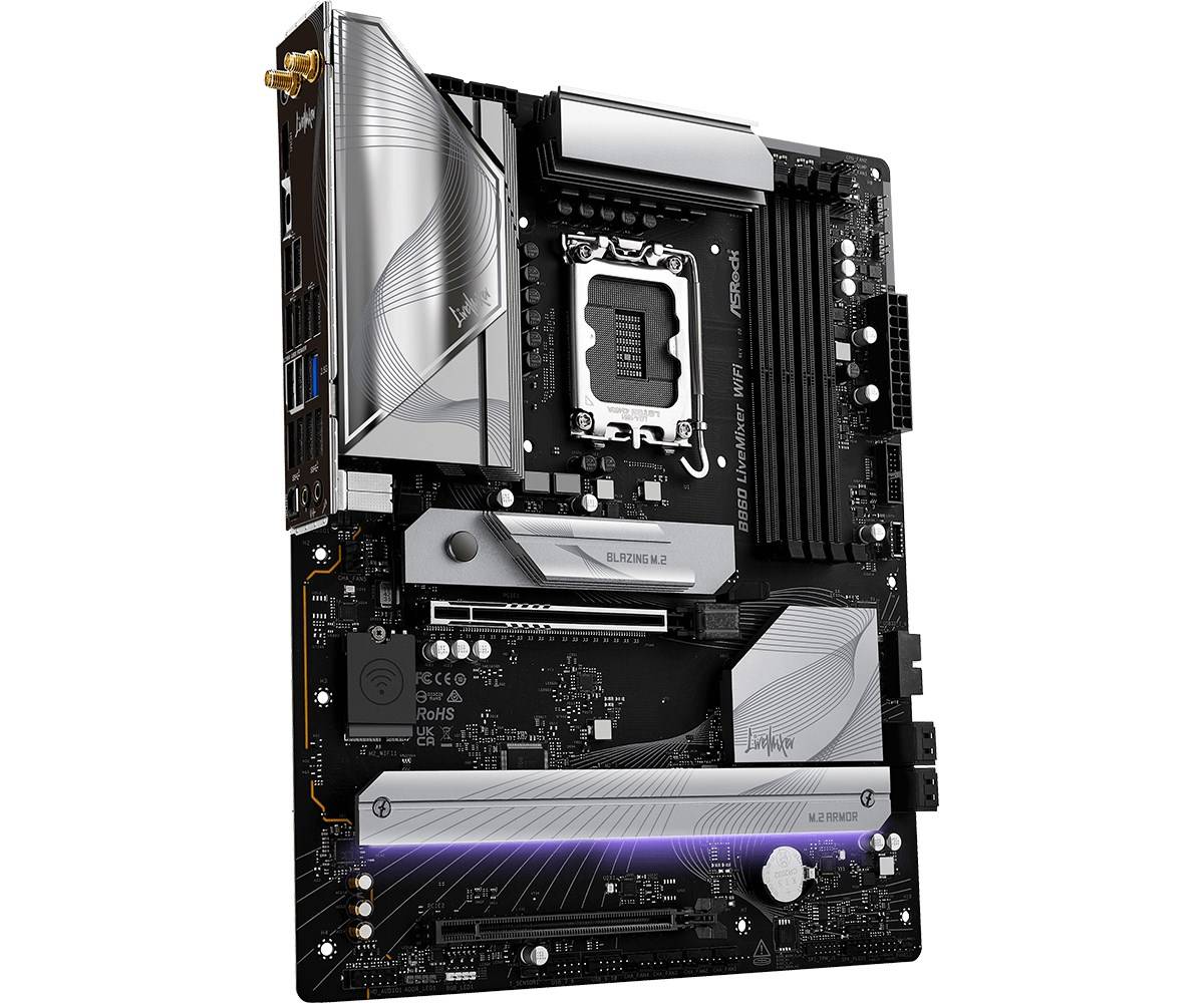 Asrock B860 LiveMixer WiFi Intel B860 LGA 1851 [Socket V1] ATX (Asrock B860 LIVEMIXER WIFI, Intel B860, 1851, ATX, 4 DDR-2