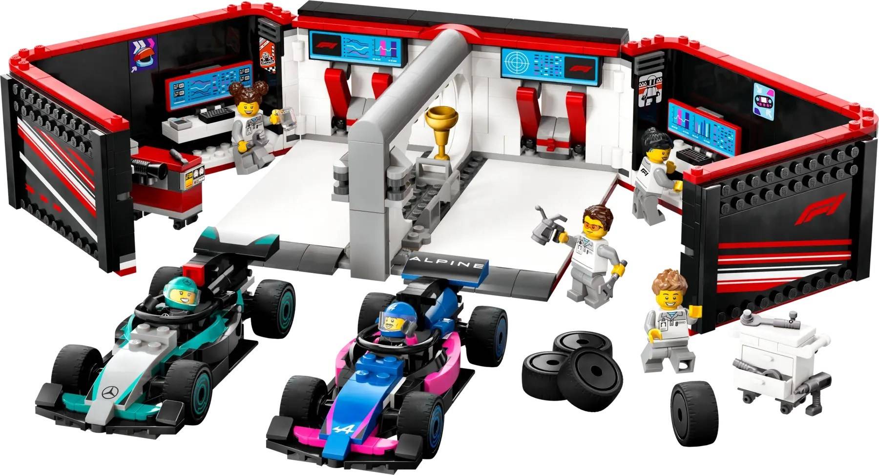 60444 LEGO® CITY F1® Garage con Mercedes-AMG e auto da corsa Alpine-2