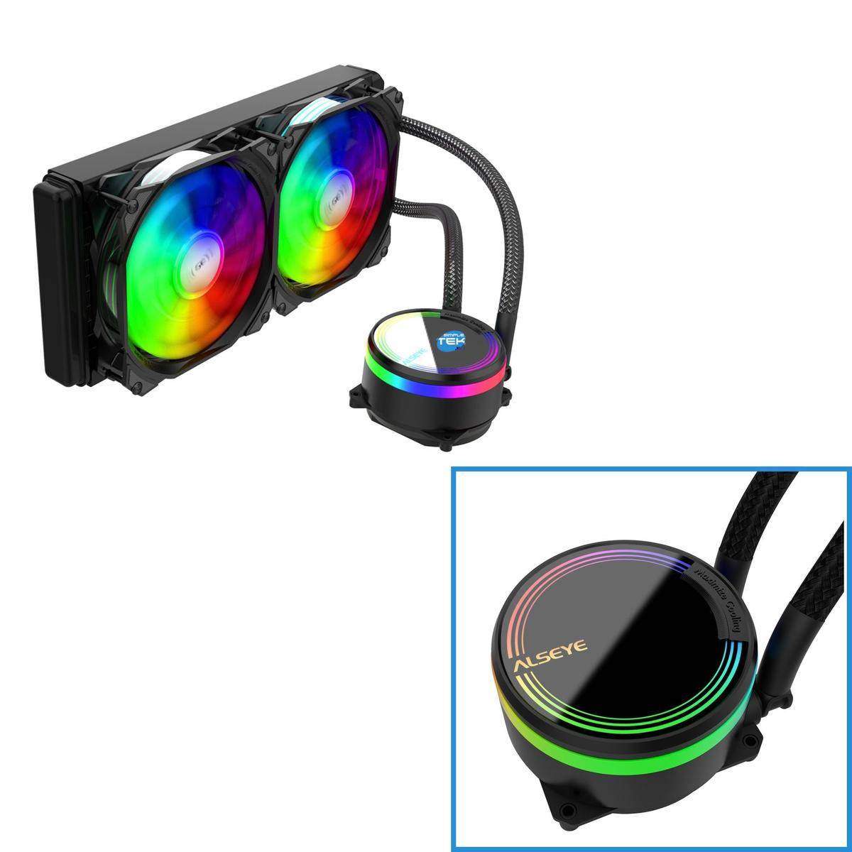 Dissipatore A Liquido 240mm Rgb 280w 1700 1150 1151 1155 1156 1366 2066 2011 1200-2