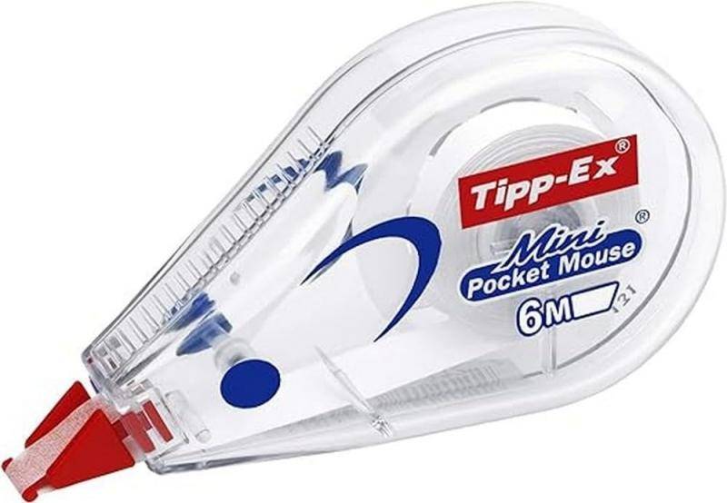 TIPP -ex Mini tascabile tasula del mouse correttivo 5mm x 6m - Scrittura istantanea - Alloggiamento trasparente-0