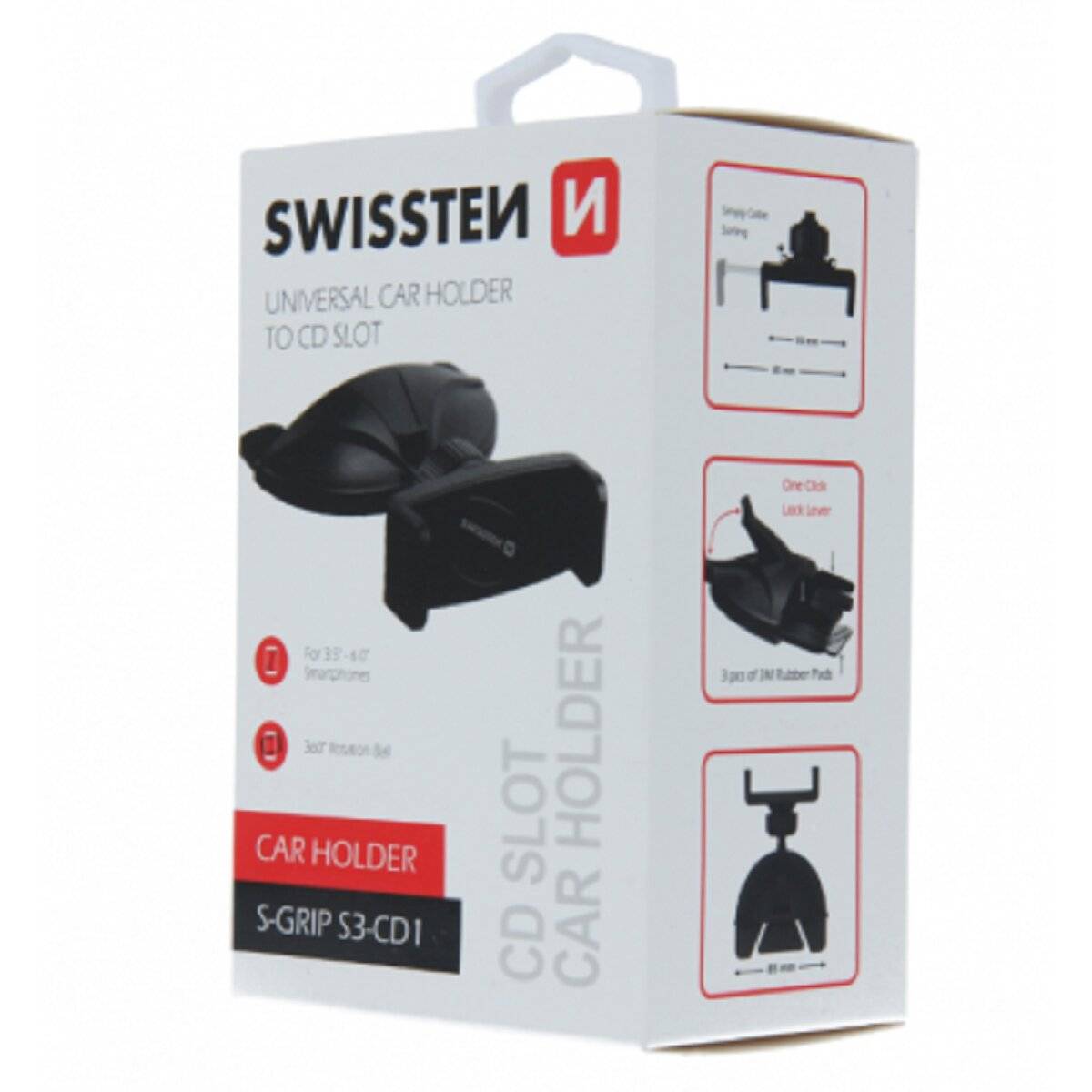 Supporto da auto universale per tablet, smartphone con slot per CD-3