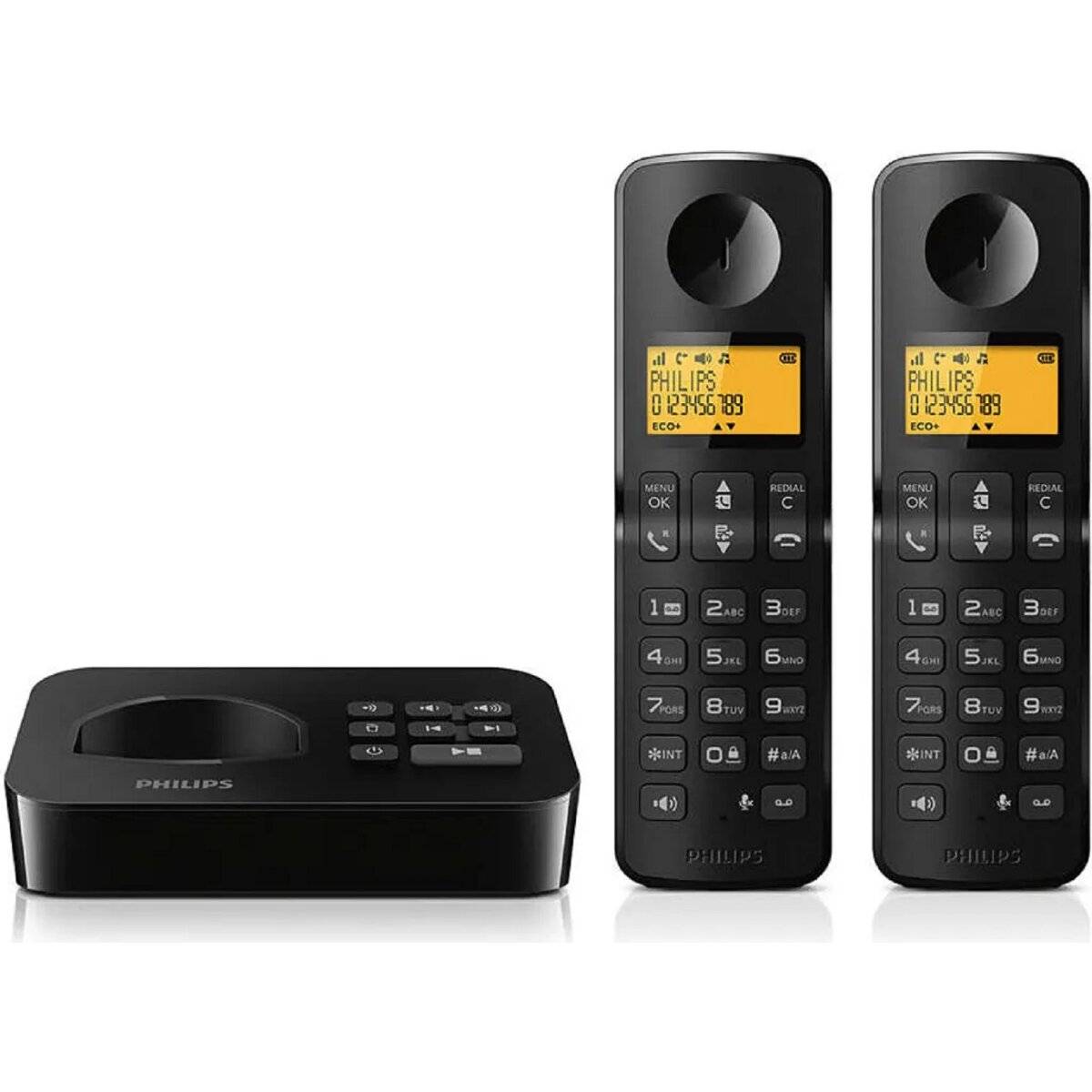 Philips D2652B/01 Telefono fisso dual con segreteria e display da 1,6 pollici Nero-2