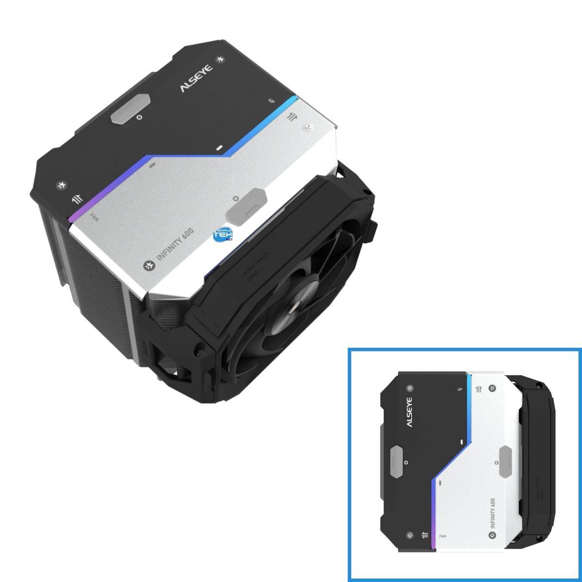 Dissipatore Rgb Gaming 280w Nero Processore Cpu 1700 1200 2011 2066 1366-1