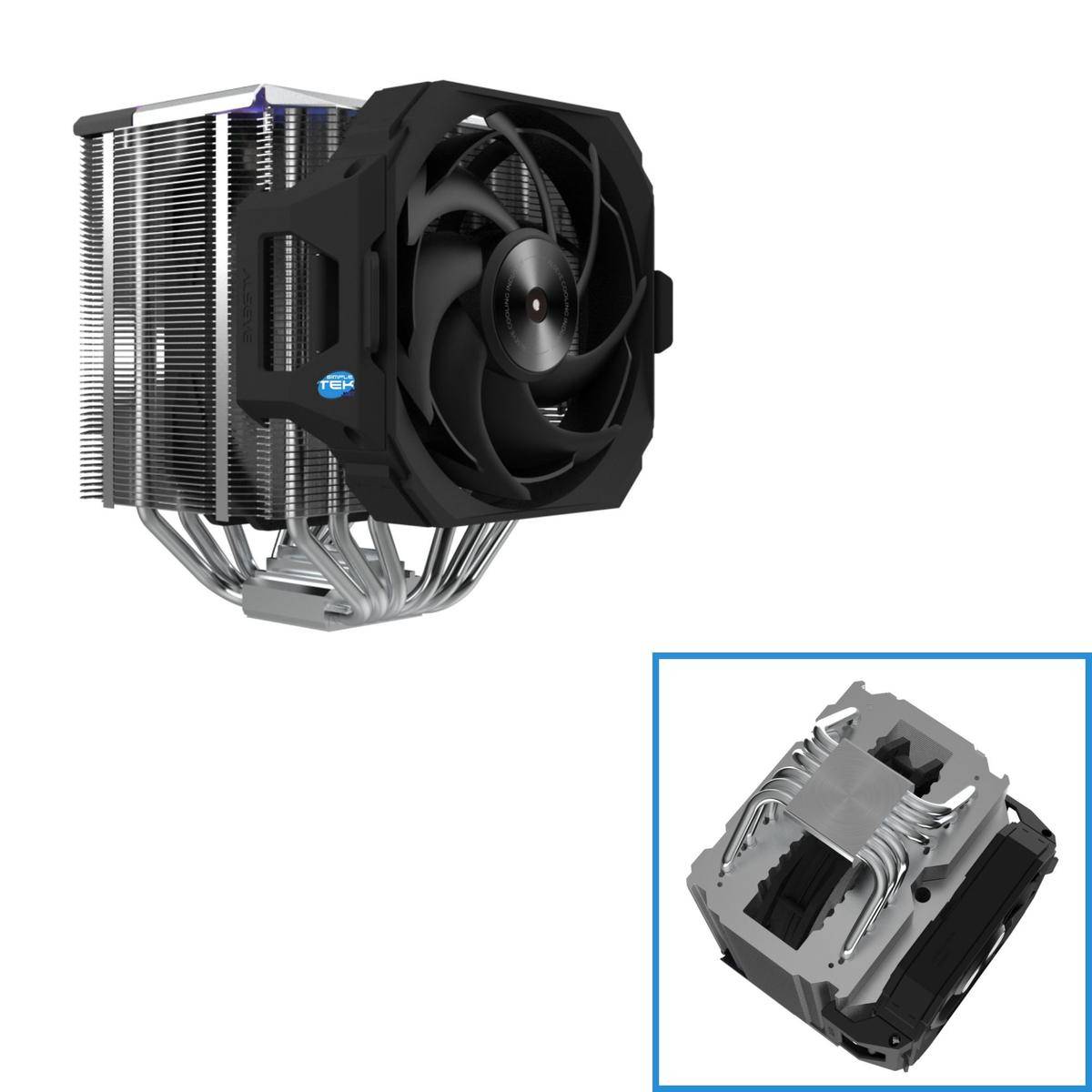 Dissipatore Rgb Gaming 280w Nero Processore Cpu 1700 1200 2011 2066 1366-3