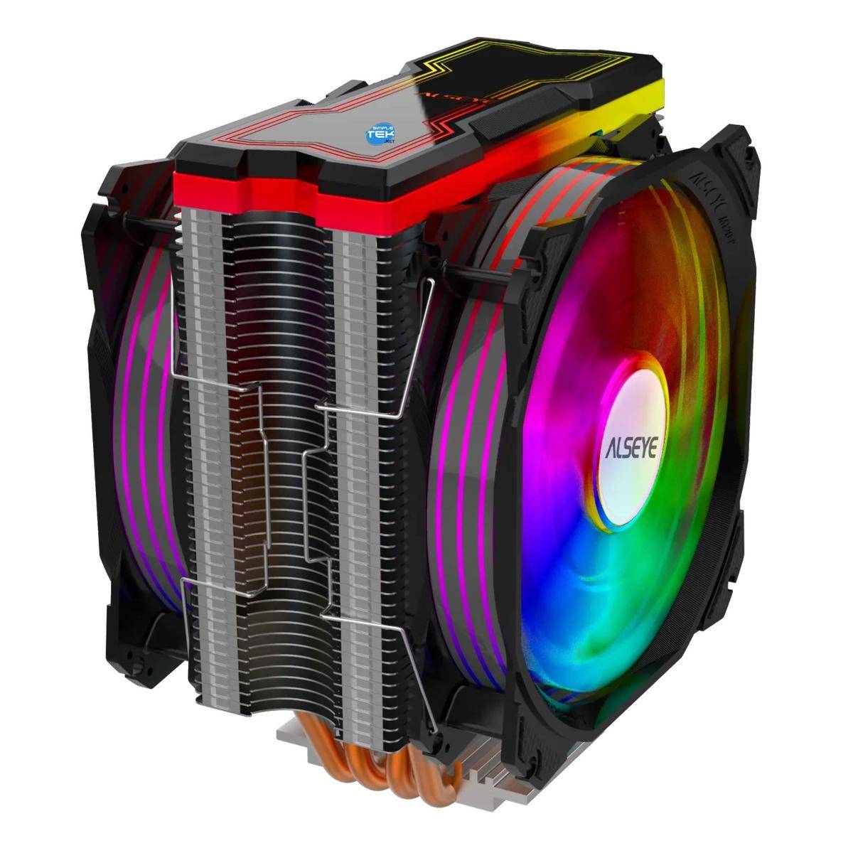 Dissipatore Ad Aria Rgb Gaming Processore Cpu 180w 775 1150 1151 1155 1156 1366-0
