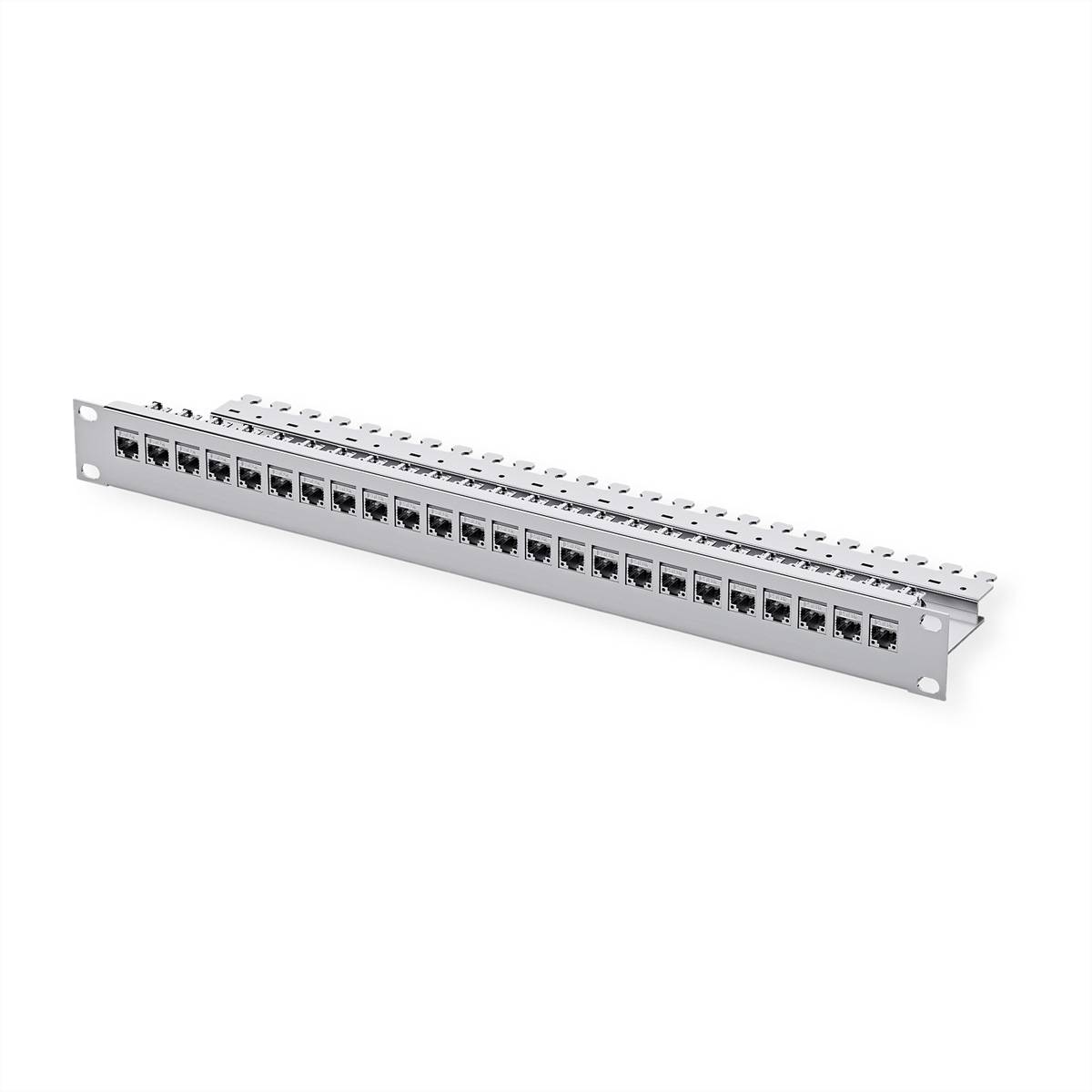 Rack da 19" per moduli 1 U, con 24 moduli AMJ-SL Cat. 6A (Classe EA) (ISO/IEC), grigio-0