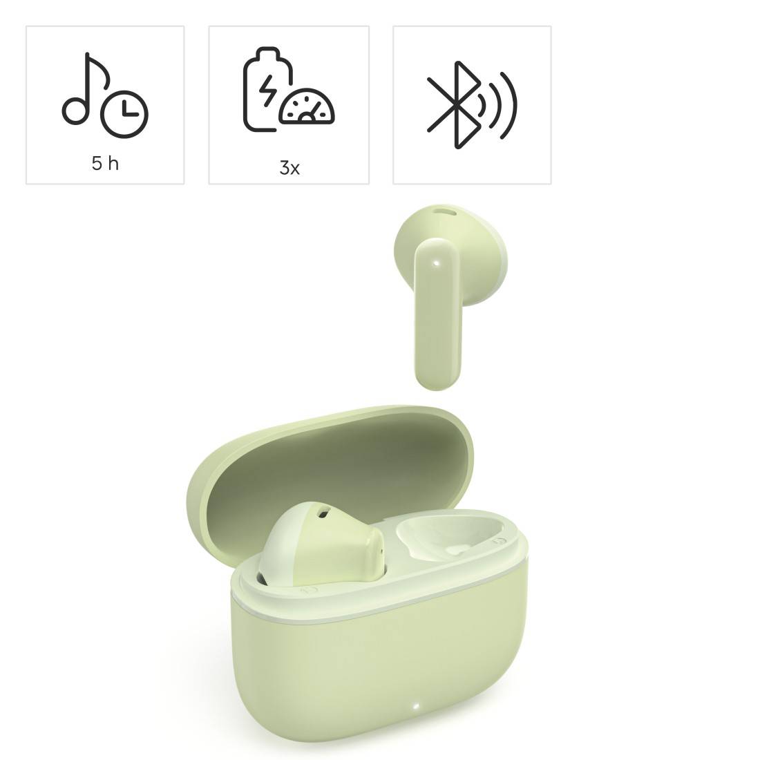 Hama Freedom Light II Auricolare True Wireless Stereo (TWS) In-ear Musica e Chiamate Bluetooth Verde-1