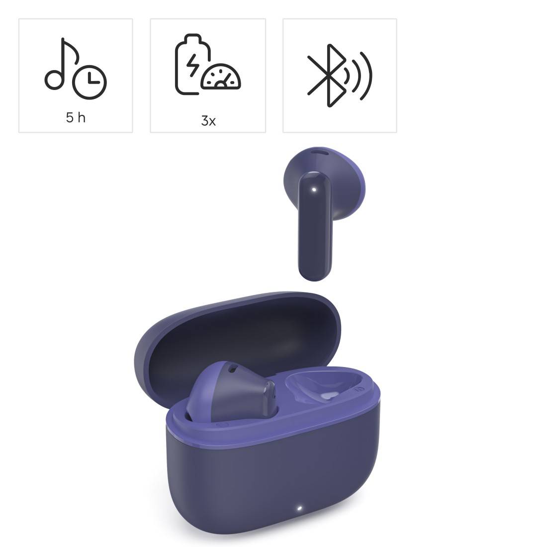 Hama Bluetooth®-Kopfhörer Freedom Light II, TWS, Earbuds, Sprachsteuerung, Bl. (00221754)-1