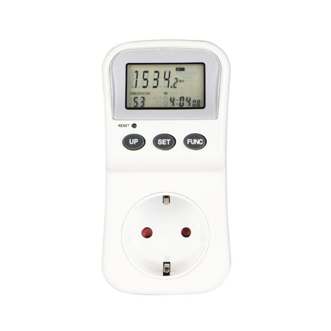Hama Energiekostenmessgerät mit LCD-Anzeige, digitaler Stromzähler für Steckdose (00223561)-1