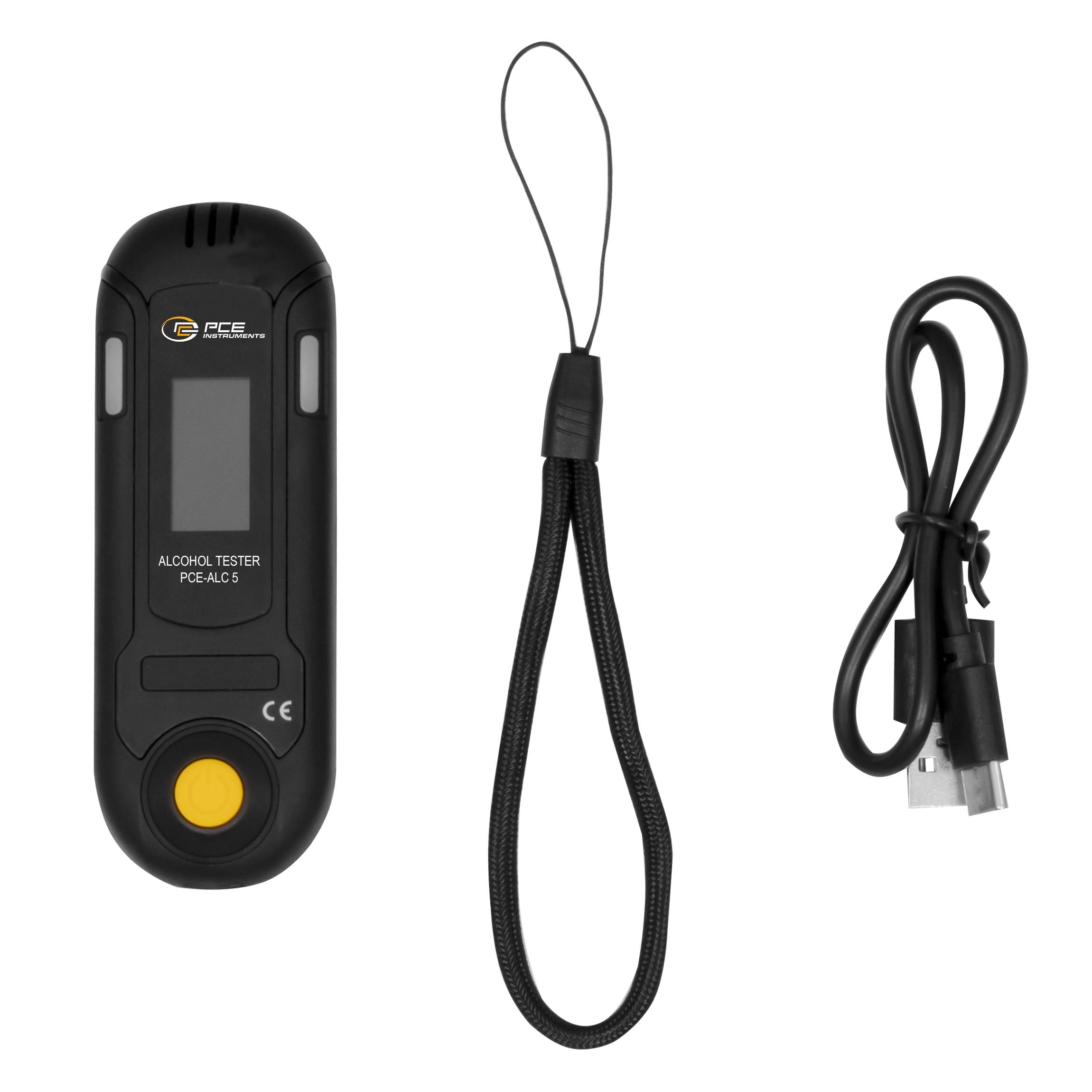 PCE Instruments PCE-ALC 5 Etilometro Nero 0.01 fino a 0.2 ‰ Allarme, incl. display-5