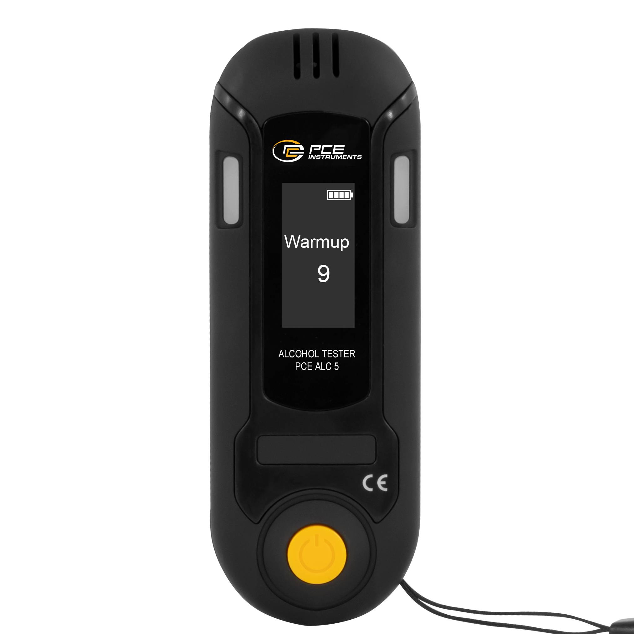 PCE Instruments PCE-ALC 5 Etilometro Nero 0.01 fino a 0.2 ‰ Allarme, incl. display-1