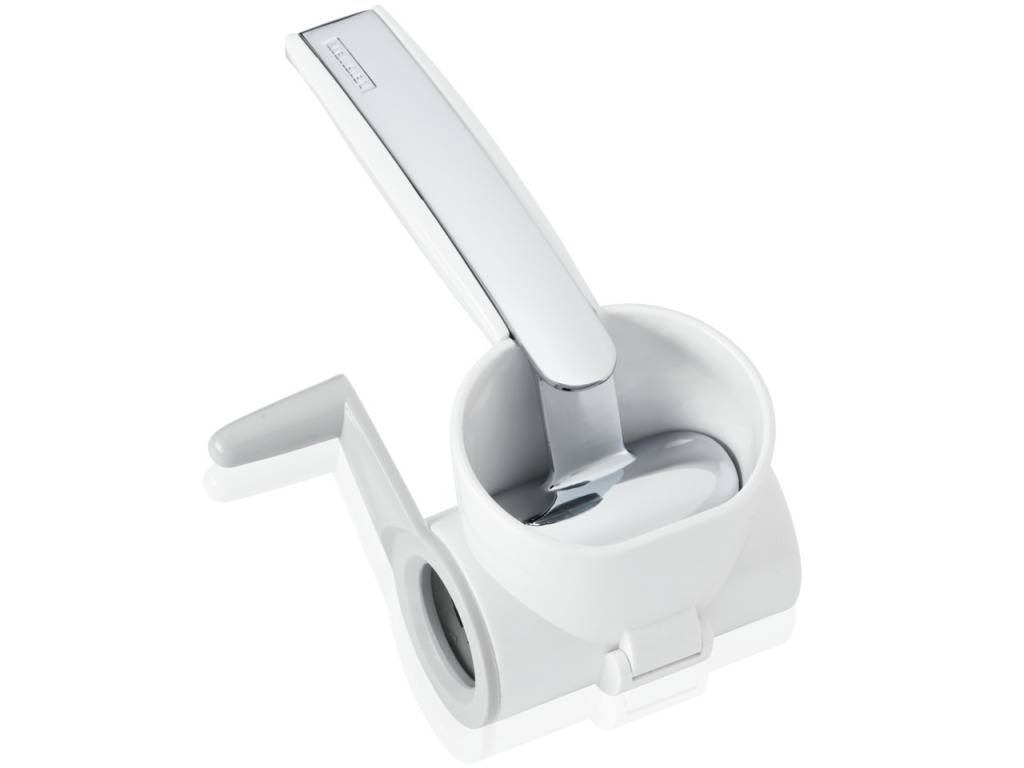 Grattugia Leifheit ComfortLine LFH3148 a Manovella per Formaggio Adatto a Destrimani e Mancini Bianco-0
