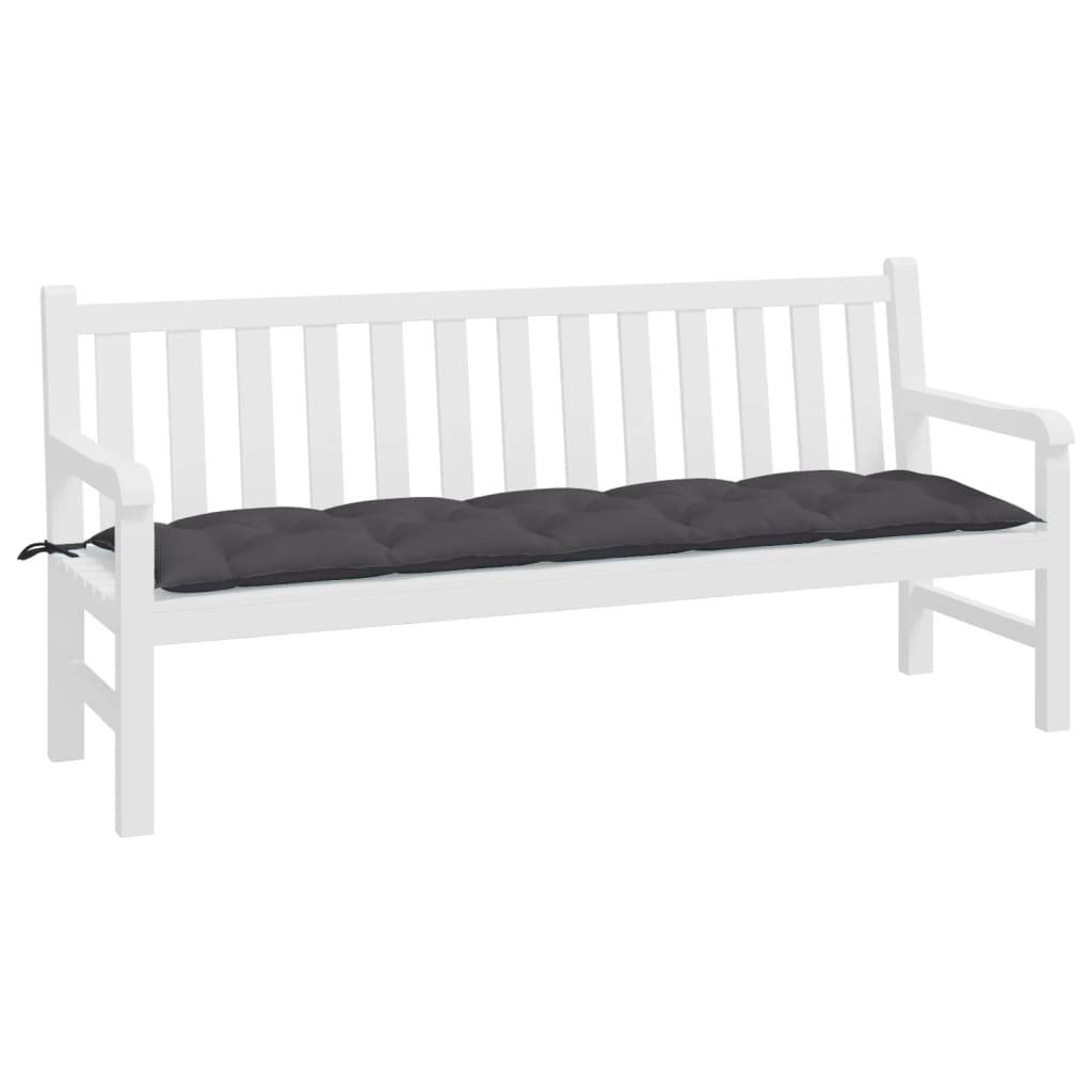 Cuscino per Panca Antracite 180x50x7 cm in Tessuto Oxford-4