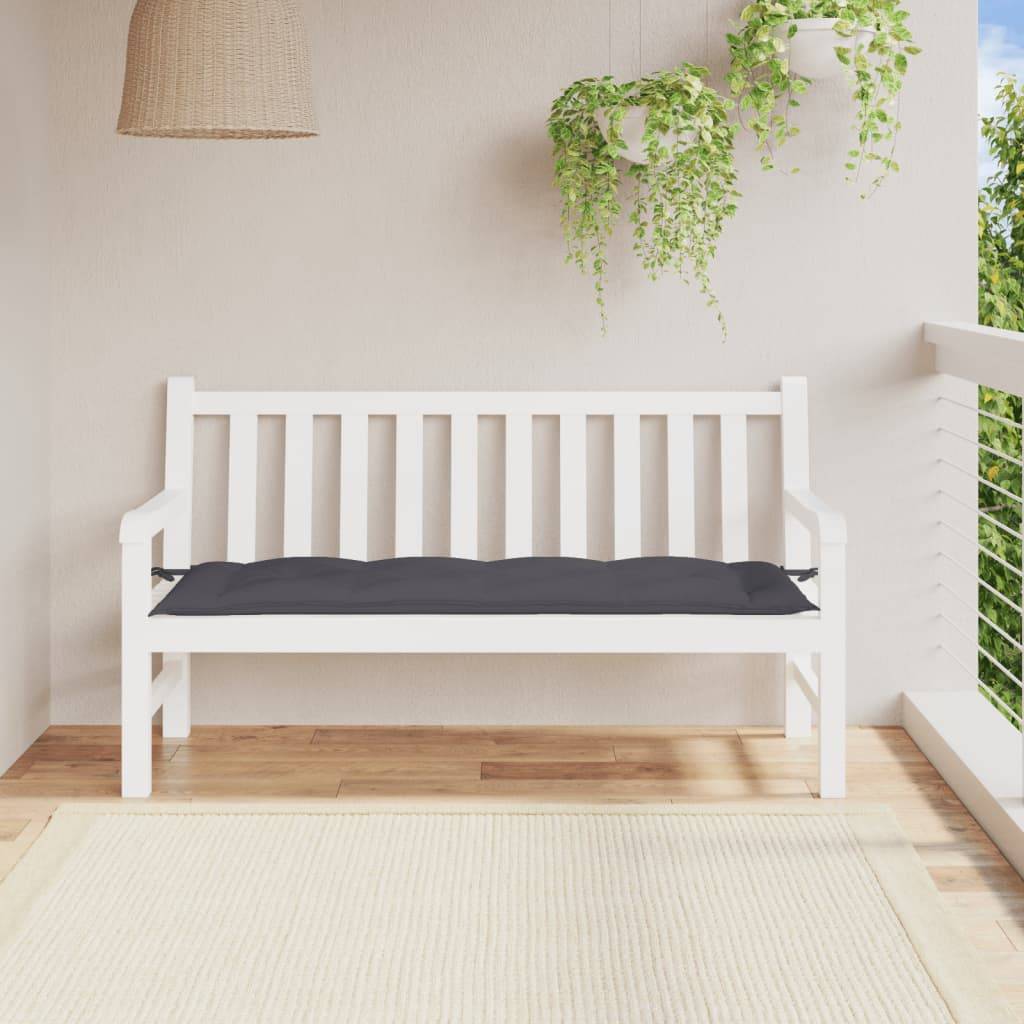 Cuscino per Panca Antracite 150x50x7 cm in Tessuto Oxford-2