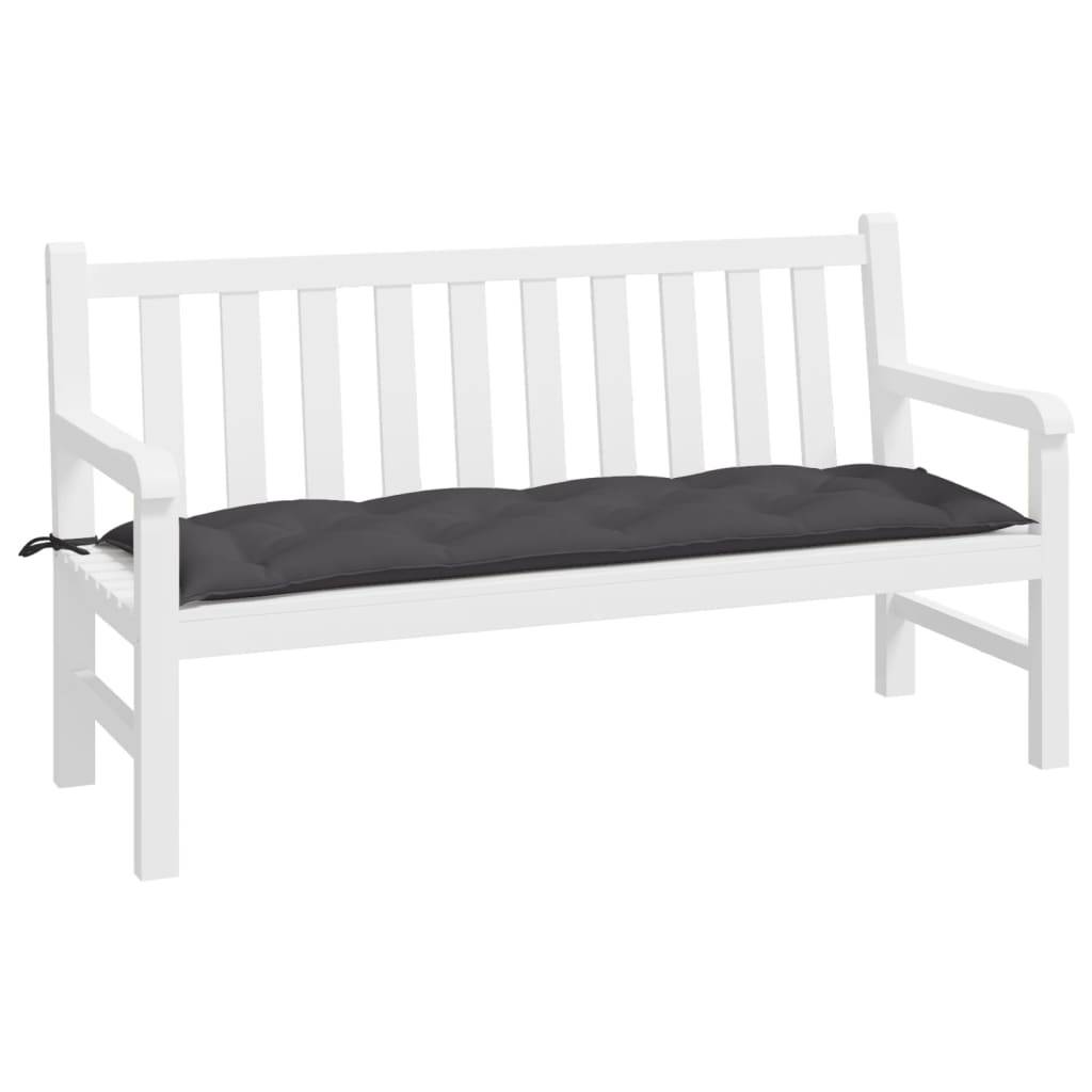 Cuscino per Panca Antracite 150x50x7 cm in Tessuto Oxford-3