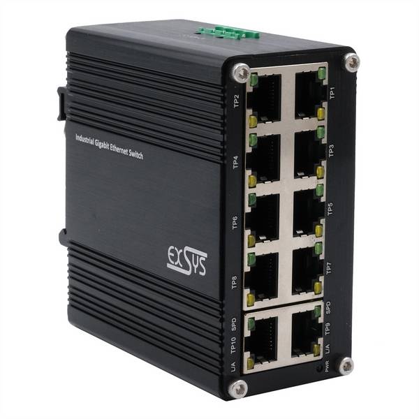 Switch Ethernet industriale a 10 porte EXSYS EX-62025