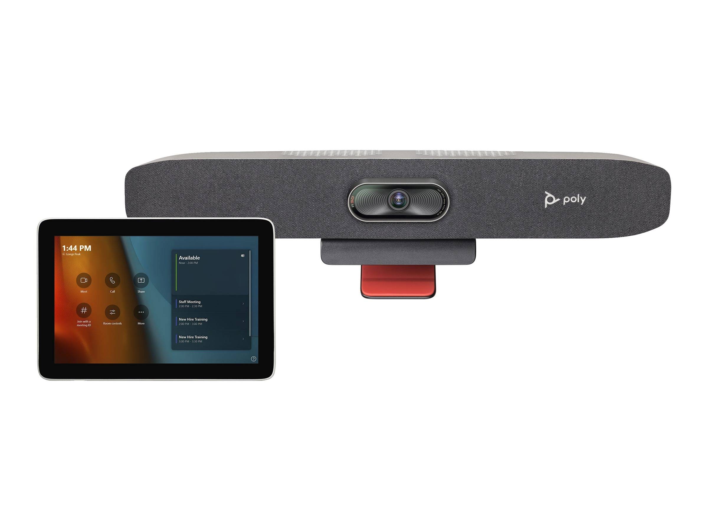 POLY Studio Small Room Kit for MS Teams: Studio R30 USB Video Bar with GC8 (ABB)-0