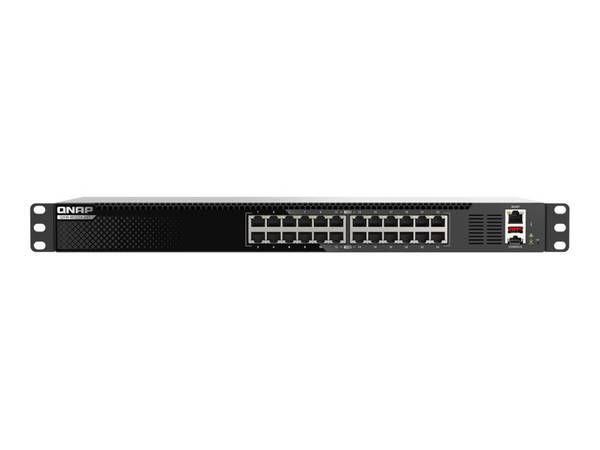QNAP QSW-M3224-24T - Switch - L3 Lite - managed - 24 x 100/1000/2.5G/5G/10GBase-T - an Rack montierbar (QSW-M3224-24T)