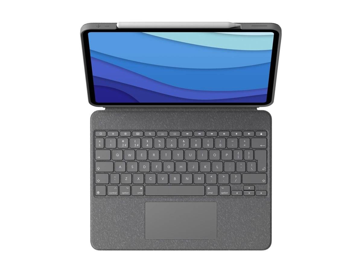 Logitech Combo Touch - Tastatur und Foliohülle - mit Trackpad - hinterleuchtet - Apple Smart connector - QWERTZ - Schwei-0