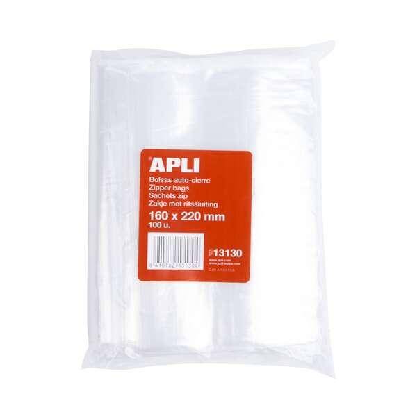 Pacchetto Appli di 100 sacchetti chiusura automatica 160 x 220 mm - CHIUSA SICURA - Cibo adatto-0