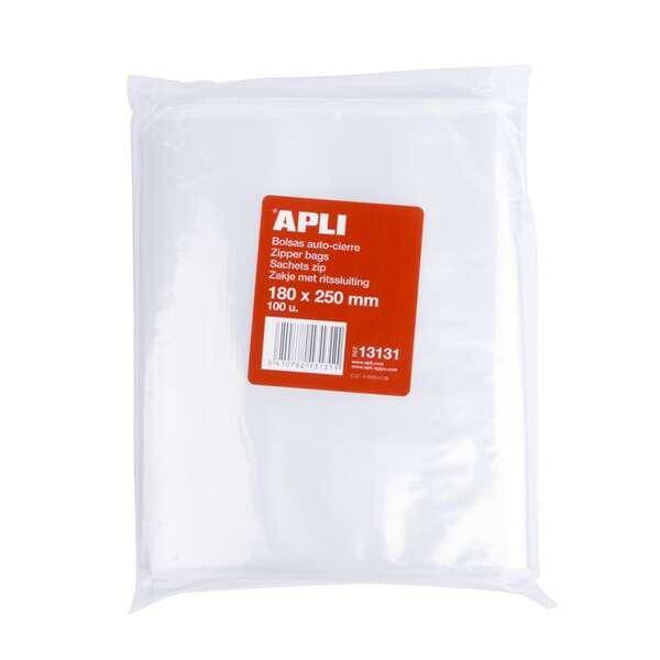 Pacchetto Appli di 100 sacchetti con chiusura automatica 180 x 250 mm - Bash Closure - Cibo adatto-0