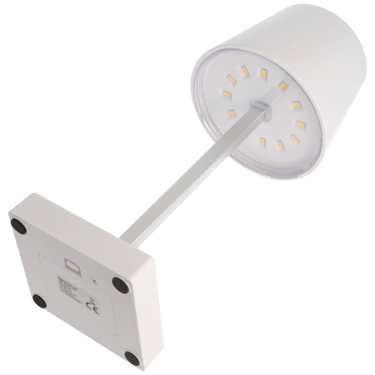 Lampada da tavolo LED bianca con funzione touch, bianco caldo, con 3 batterie AAA Micro LR03-3