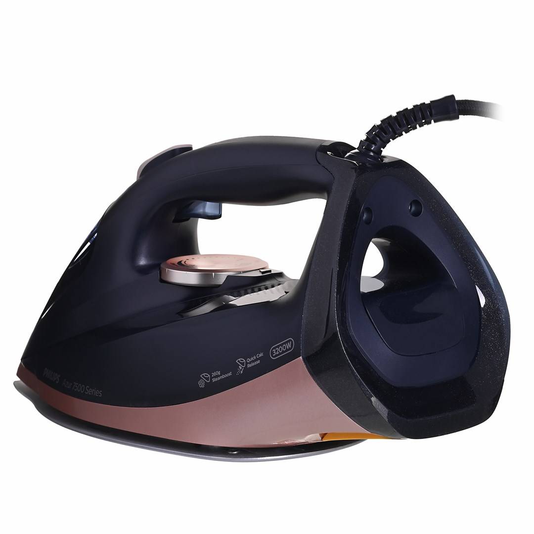 Philips DST7510/80 ferro da stiro Ferro da stiro a secco e a vapore Piastra soletta SteamGlide Elite 3200 W Nero-3