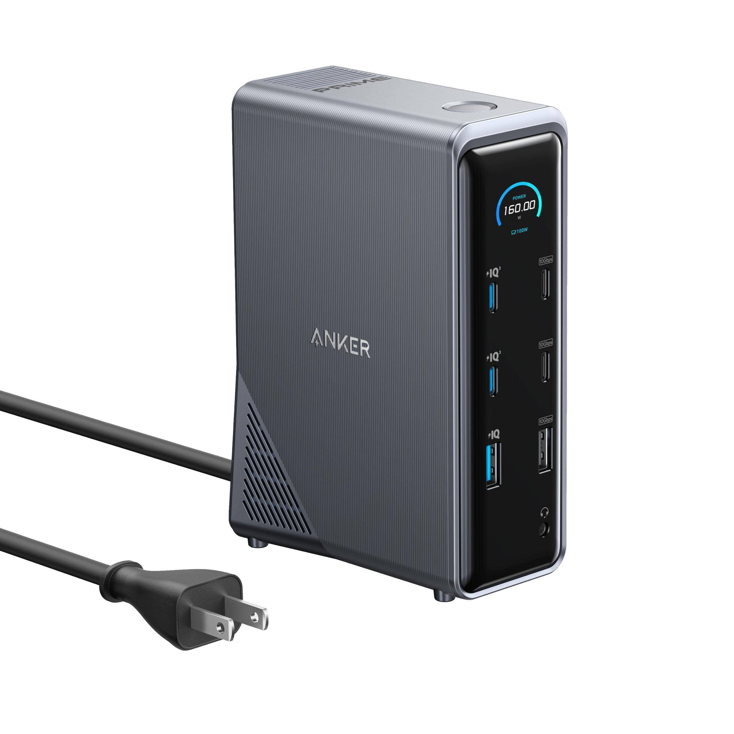 Anker Innovations Prime 14-in-1 160W Ladedock 2x USB-C 100W 10Gbit 1x USB-A (A83B63A1)