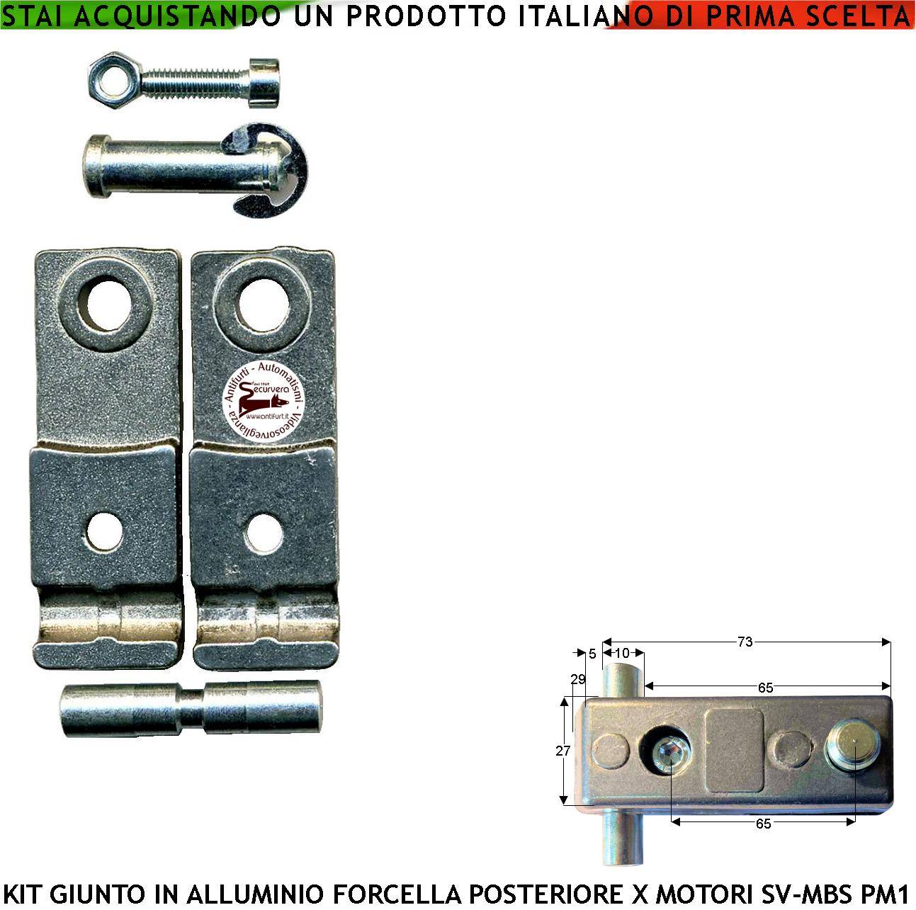 Snodo o Forcella Posteriore in Alluminio 121091 Para Strappi o sforzi Eccessivi e Leggeri Adattamenti Ricambio per Mot-0