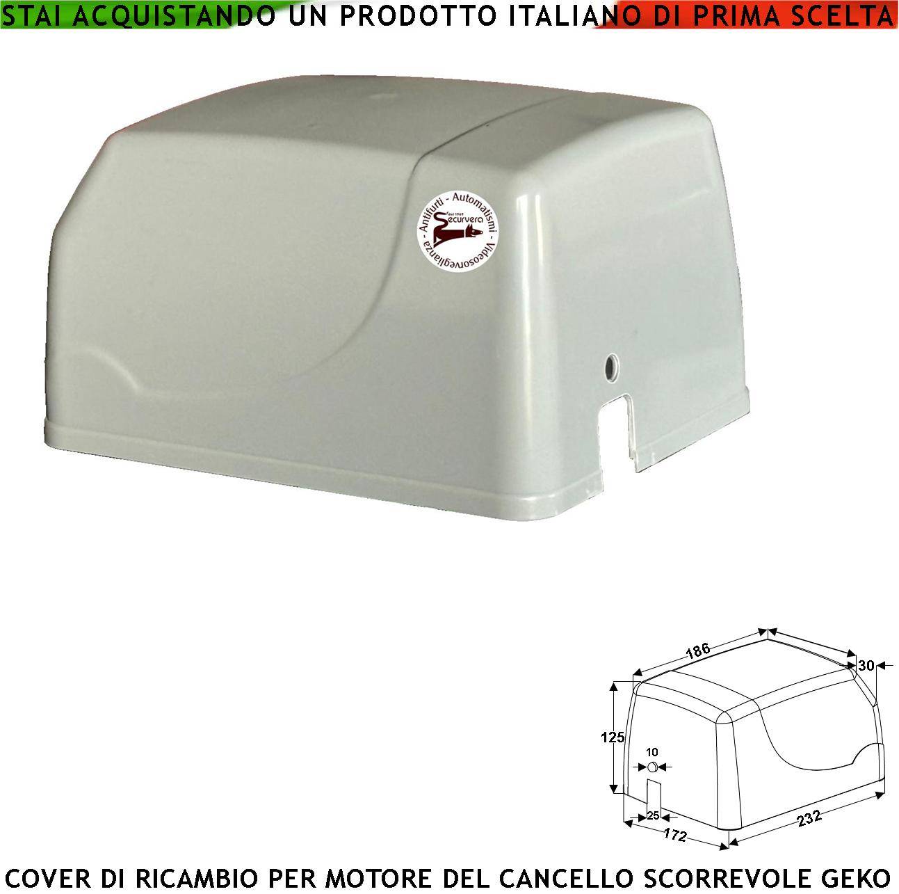 Coperchio in ABS Protezione del Motore Elettrico Geko Montato Sul Cancello Scorrevole Il Carter Di Ricambio Protegge L-0