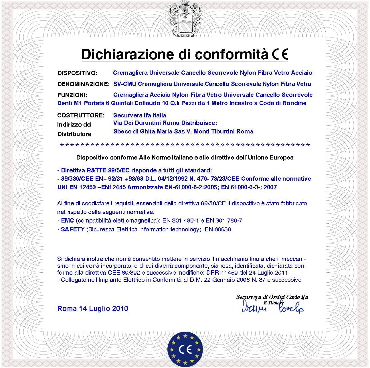 Kit Cremagliera Universale M4 Antiusura 4 Pezzi da 1 Metro in Nylon Antirumore Con Anima in Acciaio Portata 6 Q.li Max-3