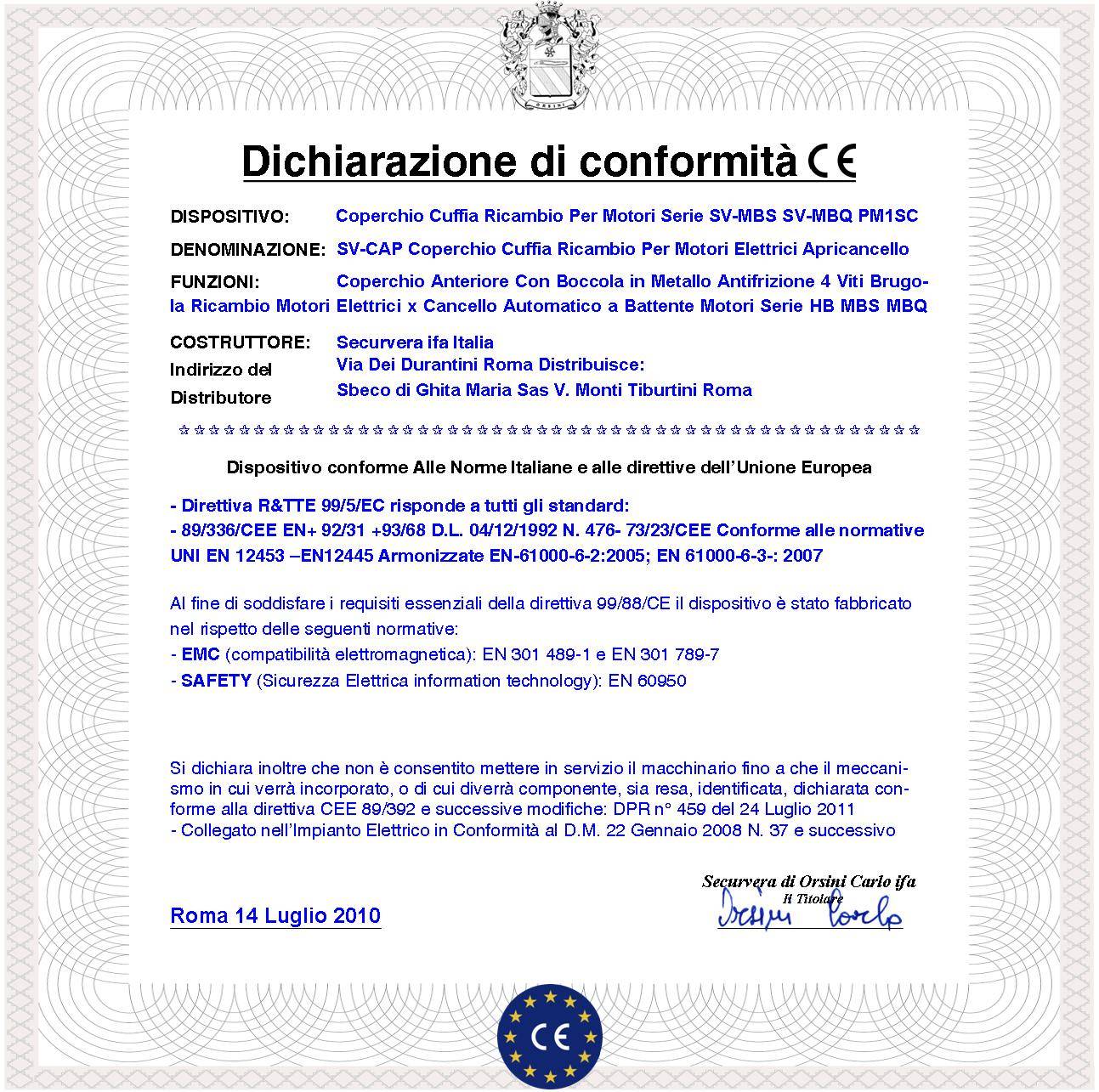 Coperchio Anteriore Boccola in Metallo Antifrizione 4 Viti Brugola 6X15 MA Ricambio Motori Elettrici per Cancello Auto-3
