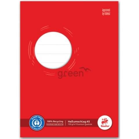 1 copertina per quaderno Staufen A5 rossa