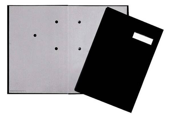 Libro firme Q-Connect 20 pagine 24x35 cm nero KF31014