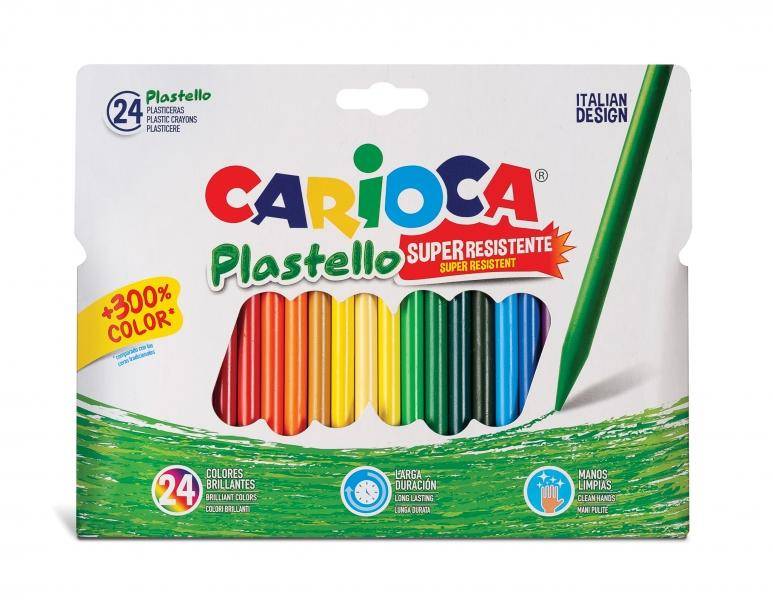 Carioca Confezione da 24 Plastilina Extra Pulita - Non Macchia le Mani - Dura Tre Volte di PiÃ¹-0