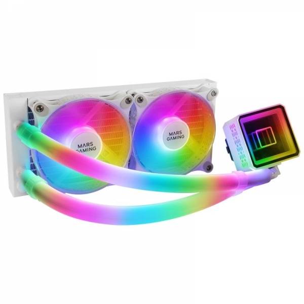 KIT WATERCOOLING AIO MARS GAMING ML-ULTRA RGB - 240MM (BLANC)-0