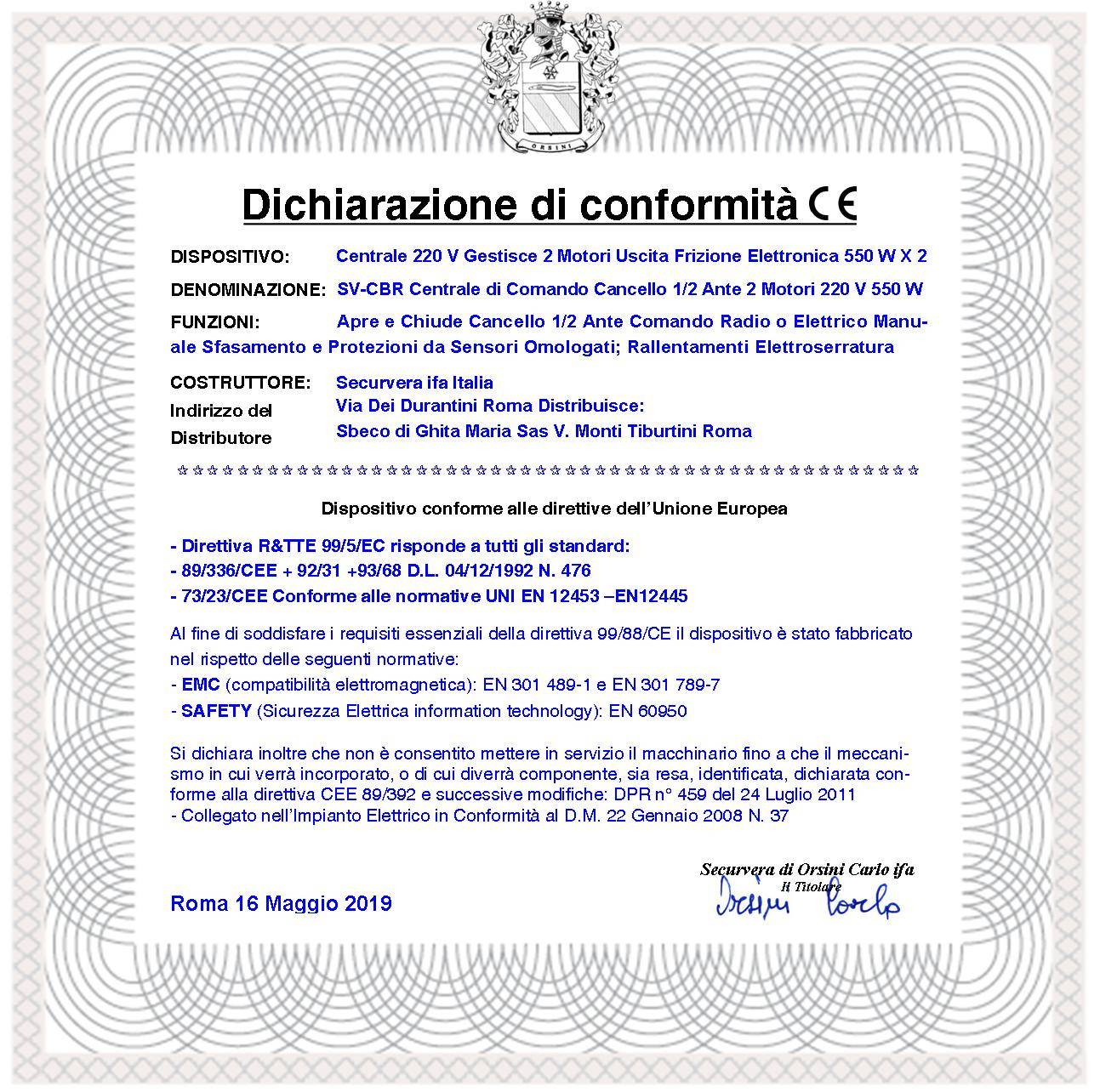 Scheda Elettronica Cancello 2 Ante Battente 220 V 50 Hz Contenitore IP55 Incorpora Ricevente 433,92 MHz 2 Radiocomando-2