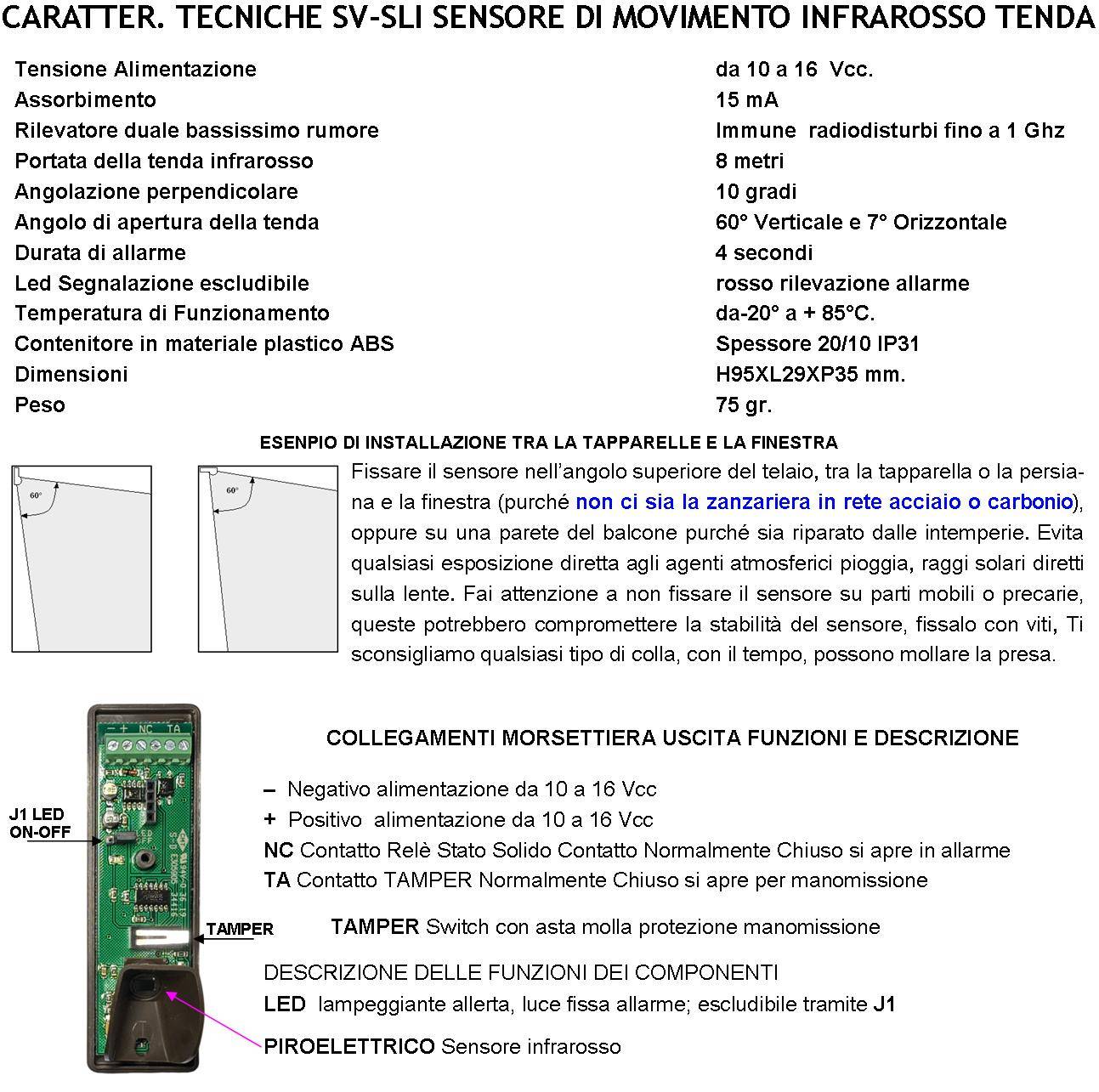 Infrarosso Dual Pir Tenda Esterno Protetto Sensore Marrone Rileva Intruso Vano Persiana Invia Allarme Portata 8 MT 60°-1