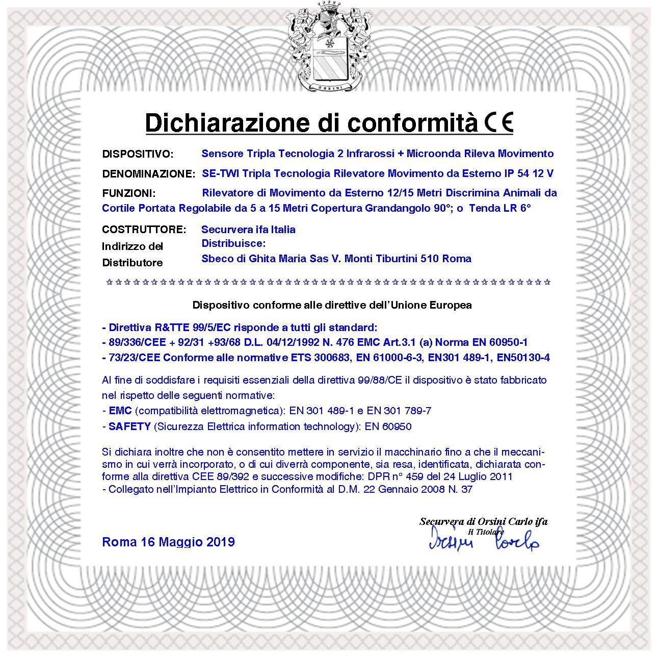 Sensore di Allarme Tripla Tecnologia da Esterno 2 Pezzi Portata 15 Metri Grandangolo o Tenda Regolabile da 5/15 Metri-3