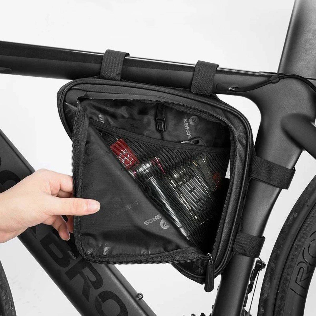 Borsa da bici impermeabile per telaio nera - 1,5 L-2