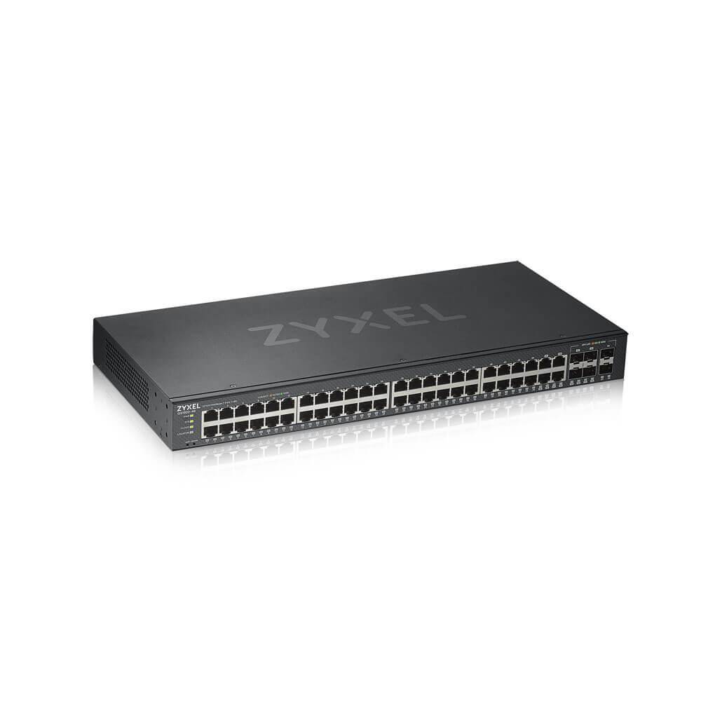 Zyxel GS1920-48V2 Gestito Gigabit Ethernet [10/100/1000] Nero (ZyXEL GS1920-48V2, 50-port GbE L2 Smart Switch)-0