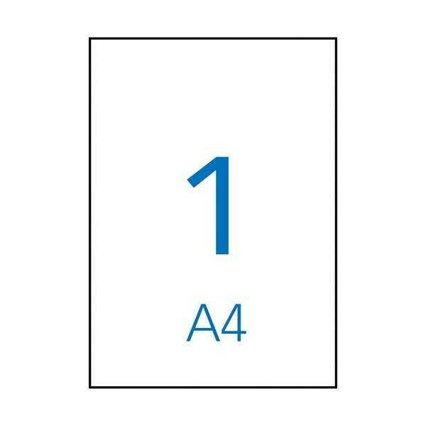 Etichette Appli 500 210x297mm - 500 fogli per 1 etichetta - adesivo permanente - canzoni dritte - colore bianco-0