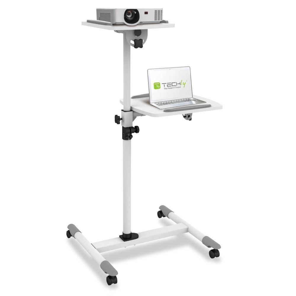 Carrello Supporto per Proiettore Beamer Notebook PC Ripiani Regolabili-0