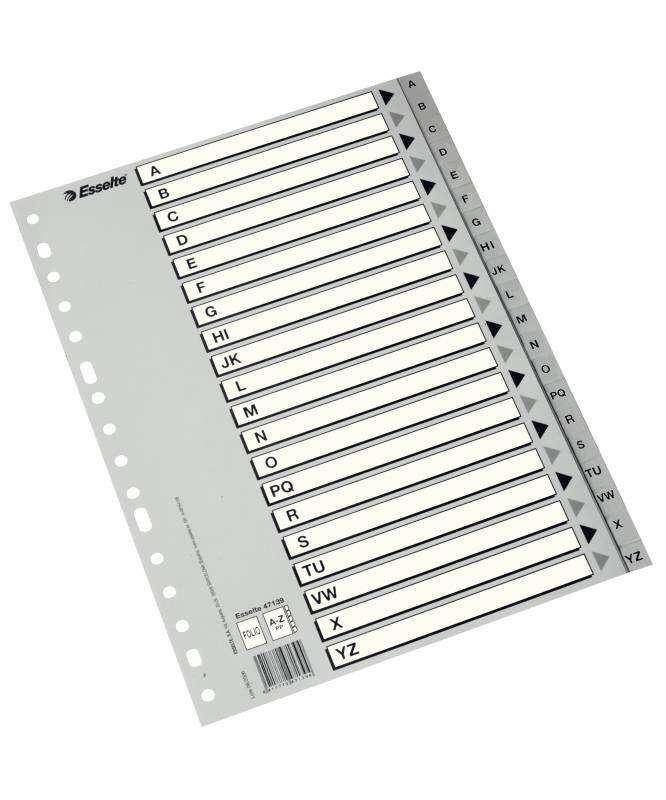 Esselte Abcedary Index of Plastic with Caatula Index A4 - Tipo A -Z - Cartuin-0