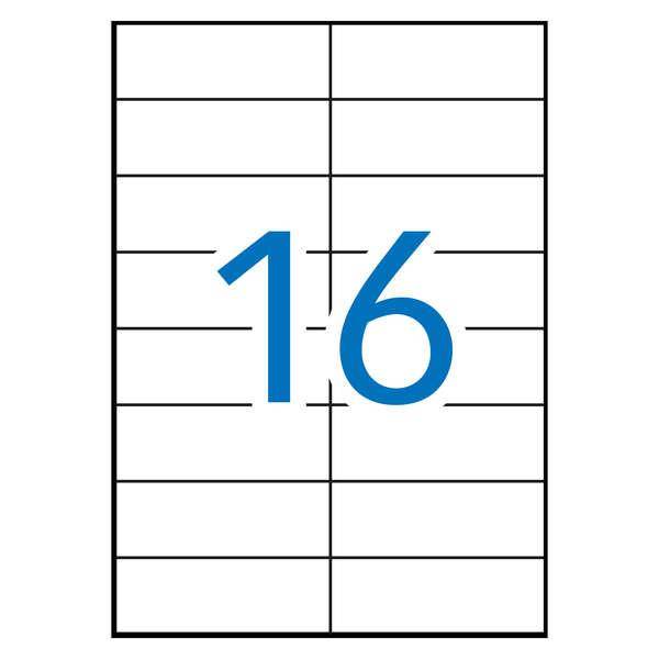 Etichette blu permanenti applicate 105,0 x 37,0 mm 100 fogli