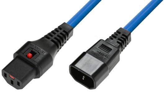 MicroConnect MC-C13C14LOCK-0.5MB Powercord C13 IEC Lock - C14 blue 0.5 m, PC1109-0