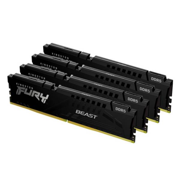 Kingston Technology FURY Beast 64 GB 6000 MT/s DDR5 CL40 DIMM (Kit da 4) Black XMP (KF560C40BBK4-64)