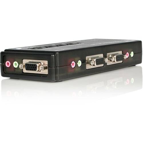 StarTech.com Kit Switch KVM USB con audio e cavi 4 porte, colore nero SV411KUSB-1